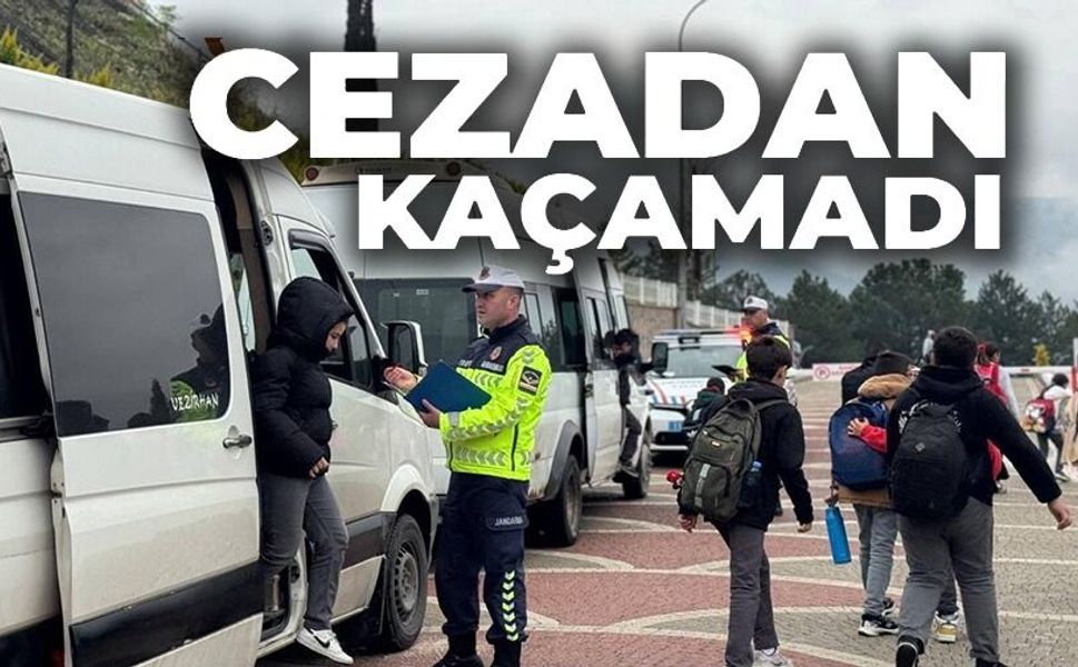 ÜZERİNDE 'OKUL TAŞITI' YAZISI OLMAYAN SERVİS ARACINA 2 BİN 719 TL CEZA