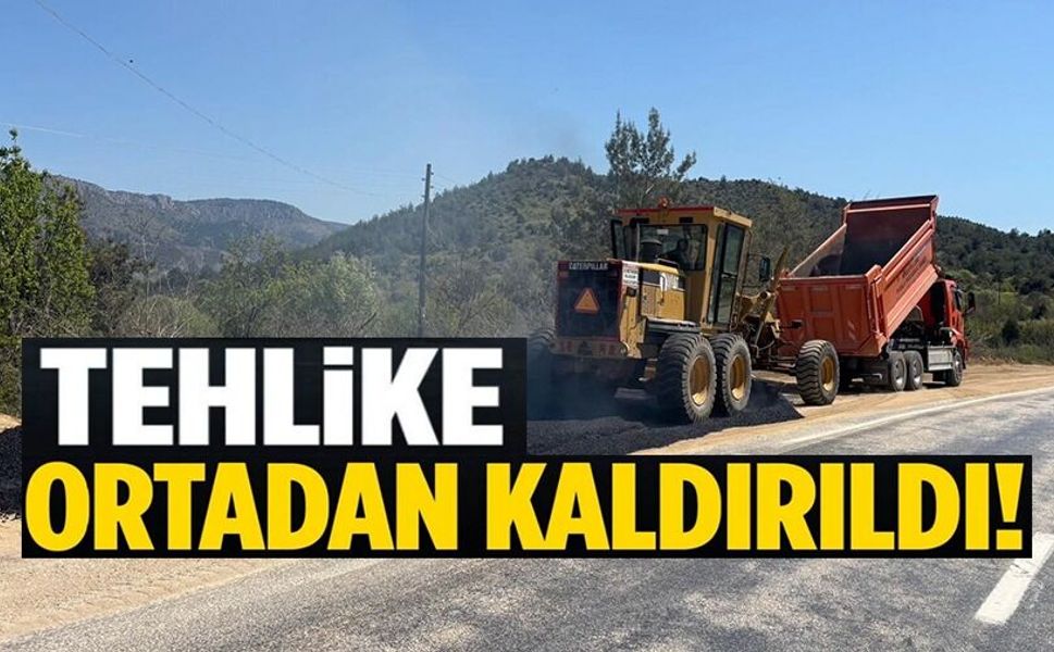 TEHLİKELİ YOL GENİŞLETİLDİ