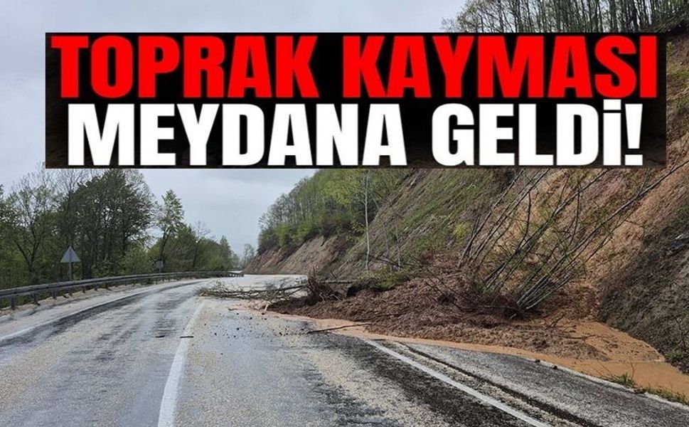 AŞIRI YAĞIŞ NEDENİYLE TOPRAK KAYMASI MEYDANA GELDİ