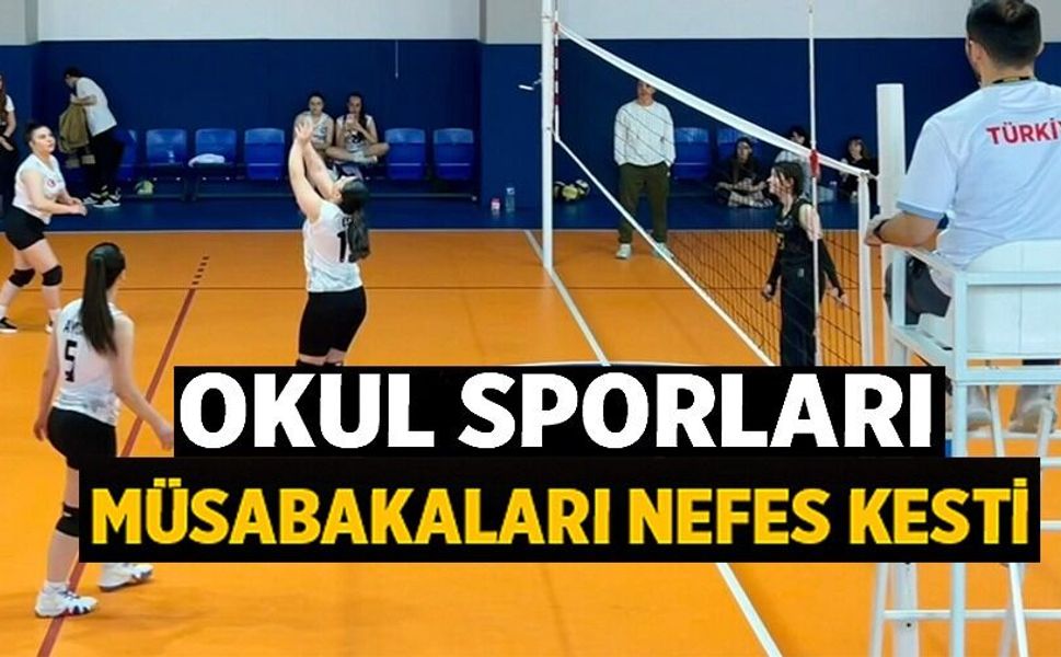 LİSELER ARASI VOLEYBOL MÜSABAKASI NEFES KESTİ