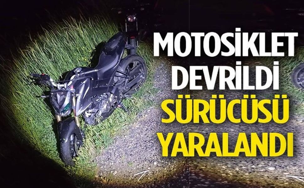 MOTOSİKLET KAZASINDA 1 KİŞİ YARALANDI
