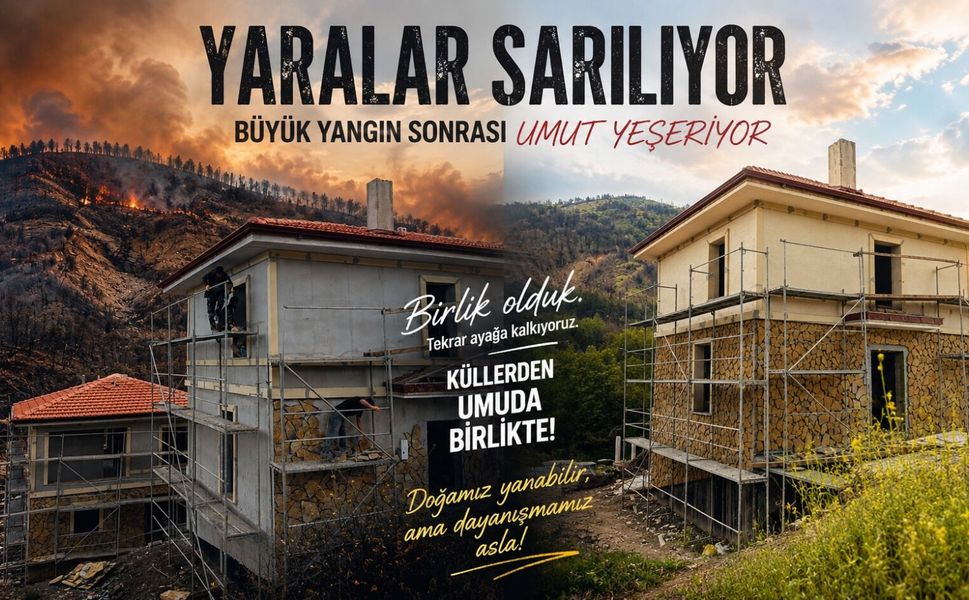 BÜYÜK YANGIN SONRASI YARALAR SARILIYOR