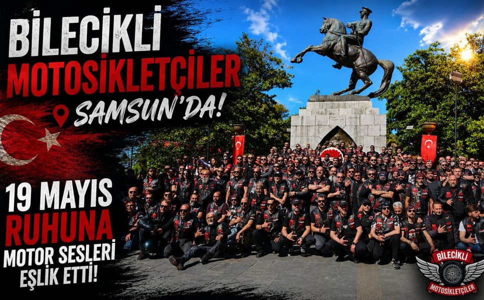 19 MAYIS RUHUNA MOTOR SESLERİ EŞLİK ETTİ